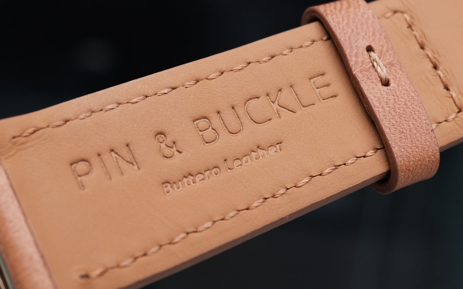 Pin & Buckle - Buttero Leather Apple Watch Band - Full-Grain Vegetable Tanned Leather Apple Watch Band - Zermatt Inner Lining