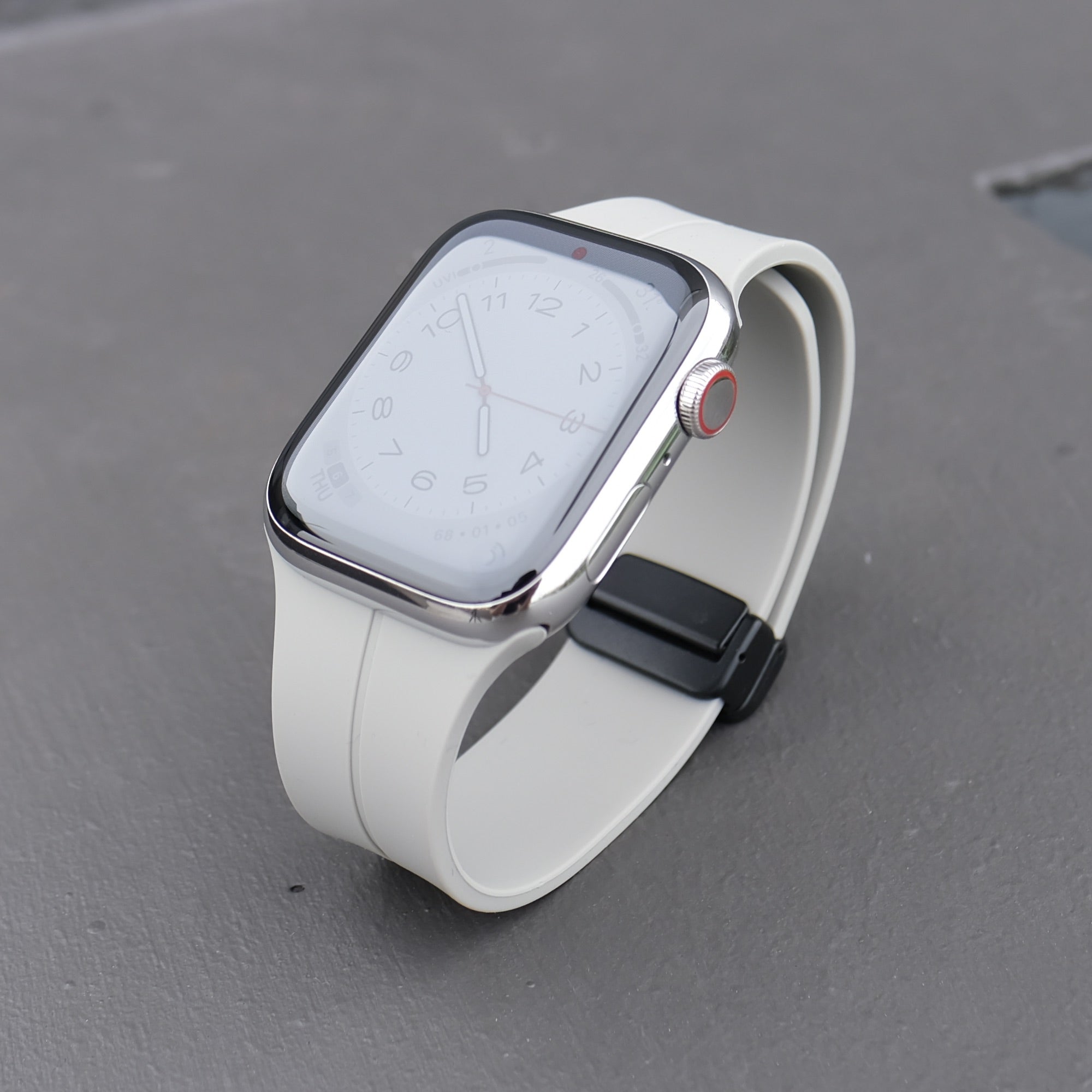 Pin and Buckle - Sport Flex Apple Watch Band - Chalk