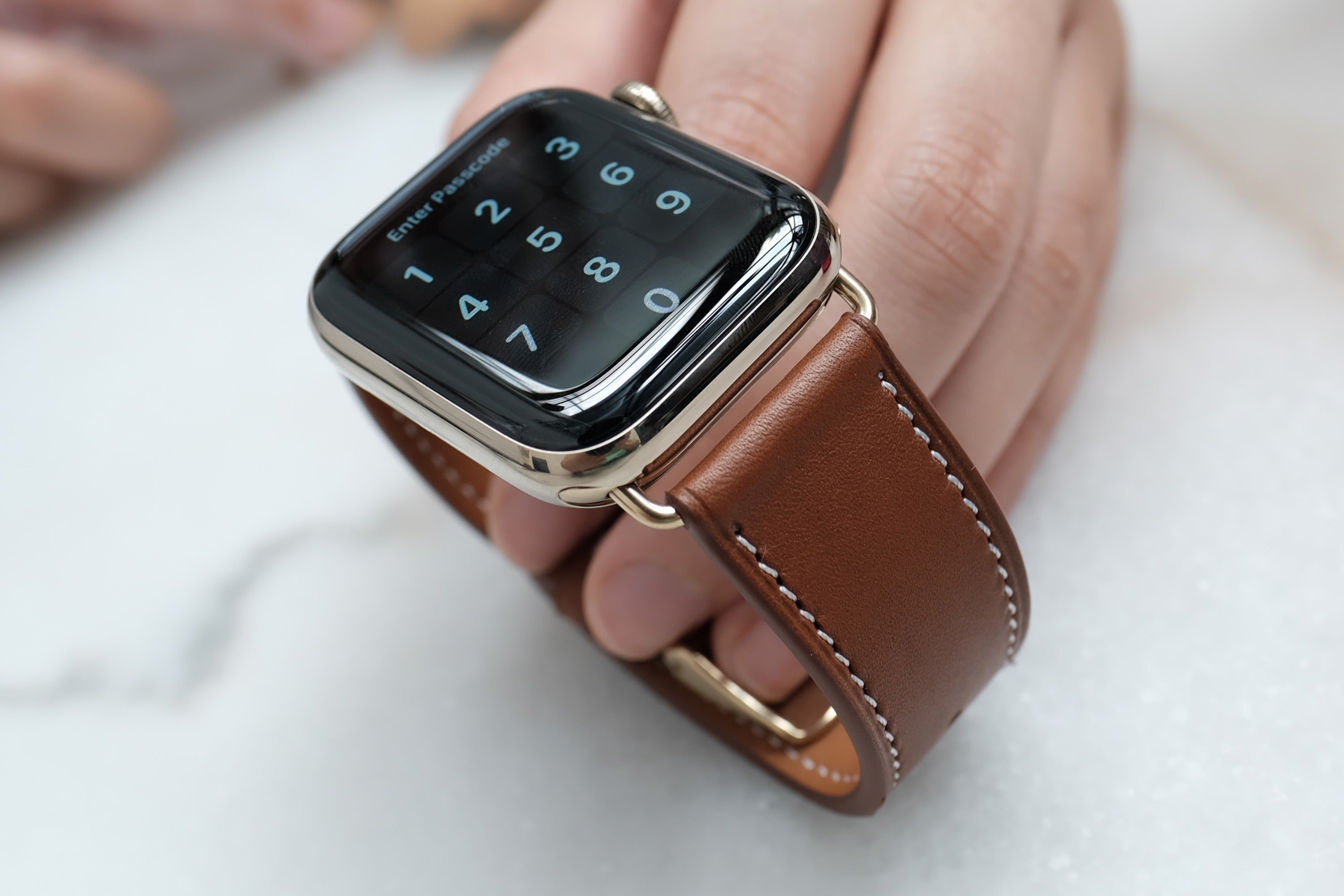 Barenia Leather Apple Watch Bands by Pin & Buckle - Full-Grain Barenia Leather - Tan - Banner - 2023