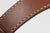 Pin and Buckle Apple Watch Bands - Full Grain Vegetable Tanned Leather - Luxe - Chestnut Brown - Off-White Stitch