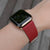 Pin and Buckle Saffiano Leather Apple Watch Band - Crimson Red
