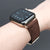 Pin and Buckle Apple Watch Bands - Velour - Suede Leather Apple Watch Band - Chocolate - Gold Series 6 7 8