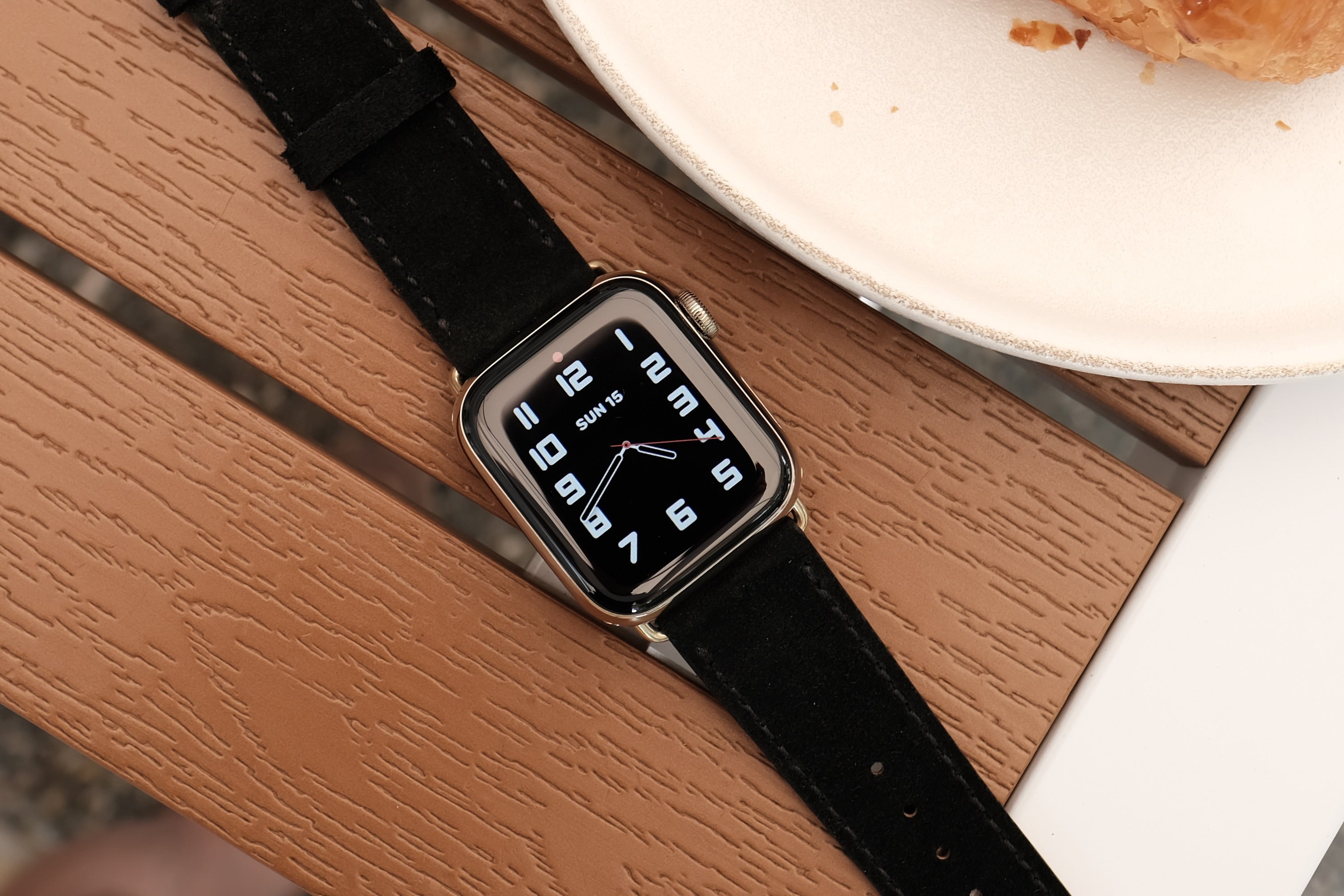 Pin and Buckle Apple Watch Bands - Velour - Suede Leather Apple Watch Band - Onyx - Banner