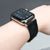 Pin and Buckle Apple Watch Bands - Velour - Suede Leather Apple Watch Band - Onyx - Gold Series 6 7 8