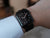 Pin and Buckle Apple Watch Leather Bands - Full Grain Vegetable Tanned Leather - Luxe - Nero Black - Explorer - Red-White