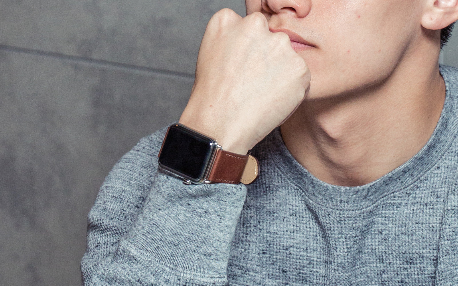 Pin and Buckle Apple Watch Straps - Full Grain Vegetable Tanned Leather - Luxe - Mocha Brown - Silver - 2