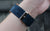Pin and Buckle Apple Watch Bands - Velour - Suede Leather Apple Watch Band - Azure Blue -  Polished Stainless Steel Buckle in Silver Rose Gold Black