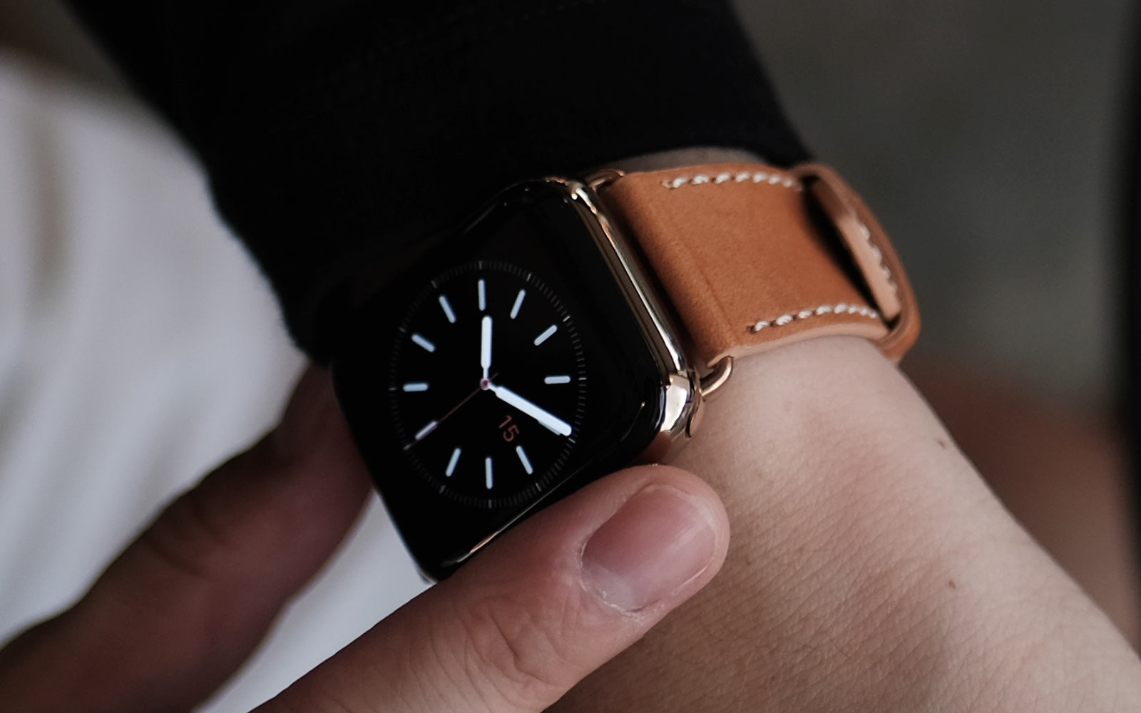 Pin and Buckle Vachetta Leather Apple Watch Band