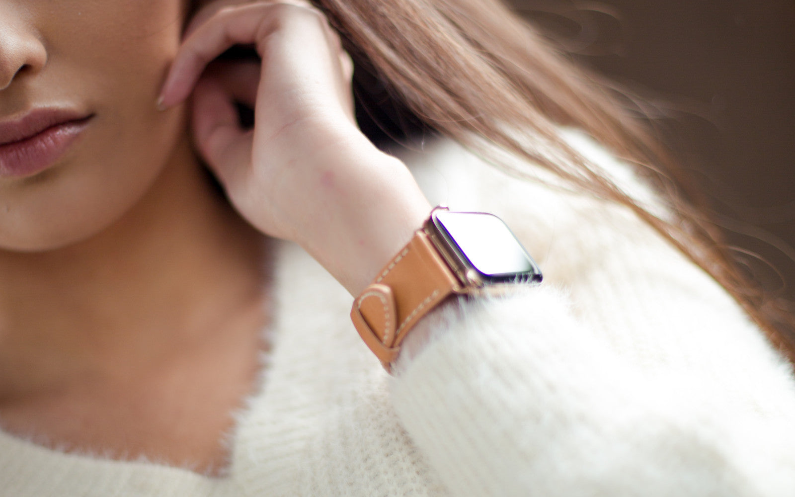 Vachetta Leather Apple Watch Band by Pin & Buckle