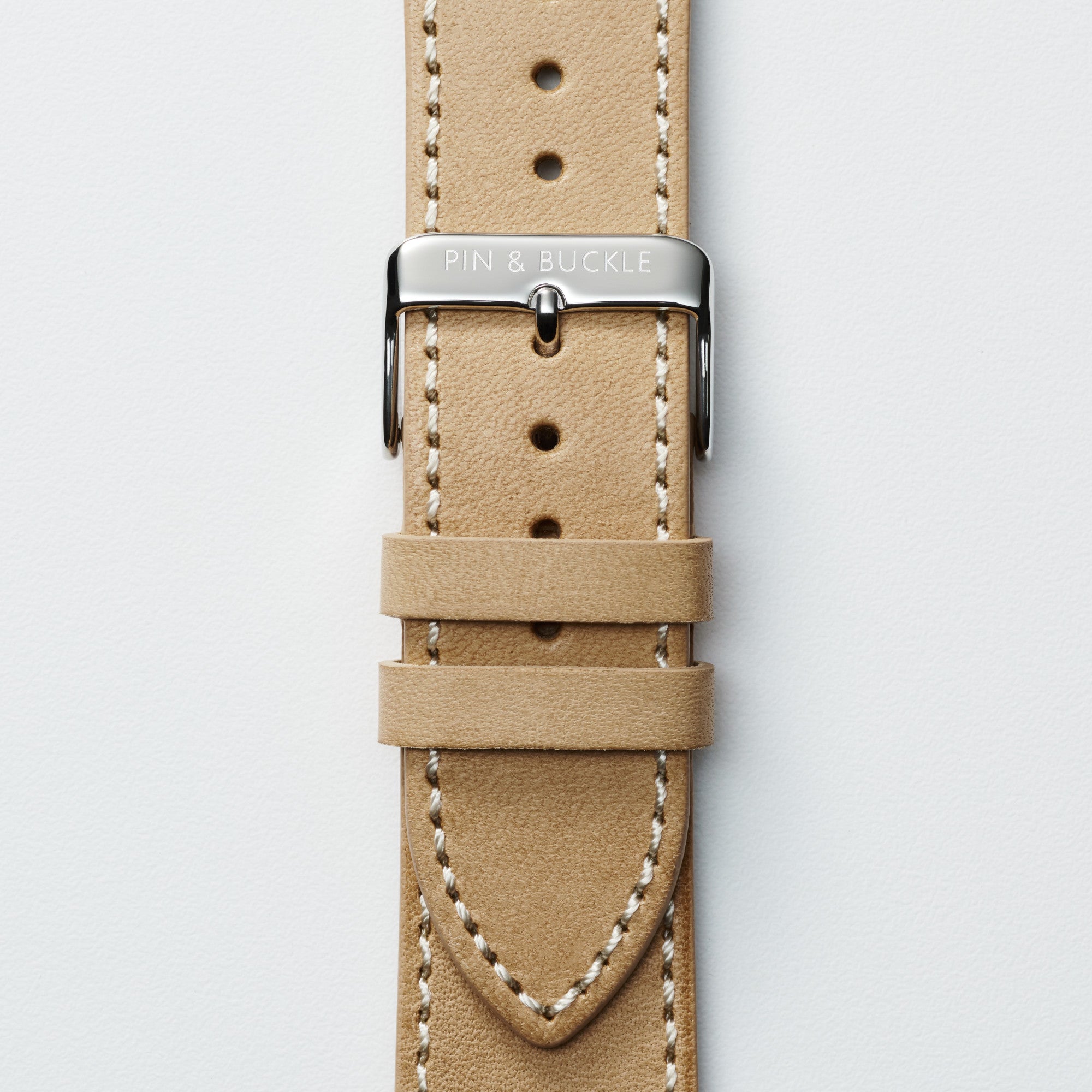Vachetta Leather Apple Watch Band by Pin & Buckle - Patina Day 1