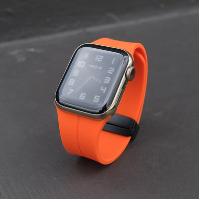 Pin and Buckle - Sport Flex Apple Watch Band - Tangerine
