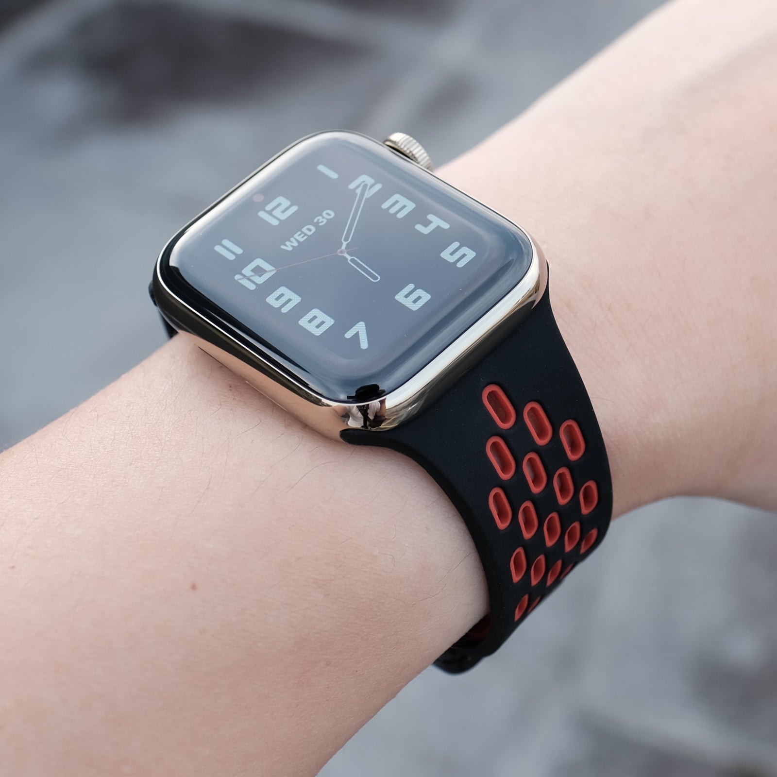 Authentic Apple Watch Strap ; Damier Azur Buckle
