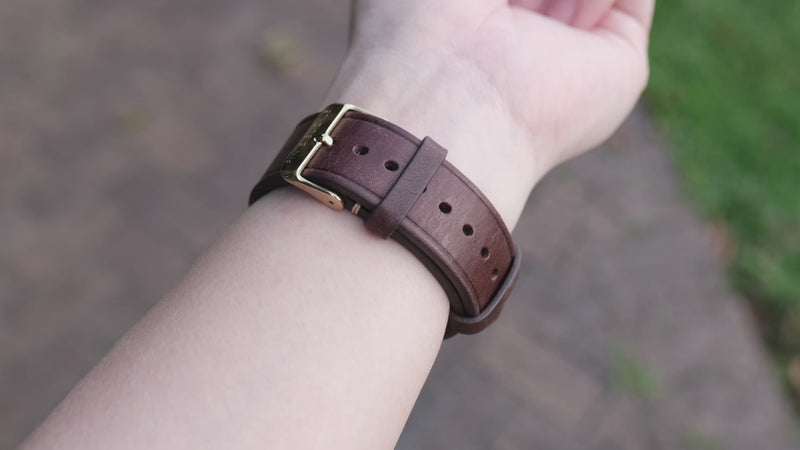 Pin & Buckle Full Grain Vegetable Tanned Leather Apple Watch Bands - Vintage Collection - 2