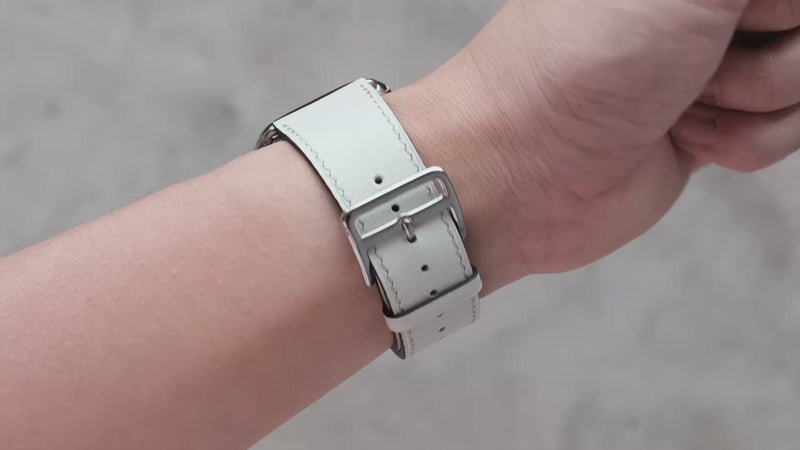 Pin & Buckle - Pistachio - Leather Apple Watch Band - Pistachio - Luxe Leather