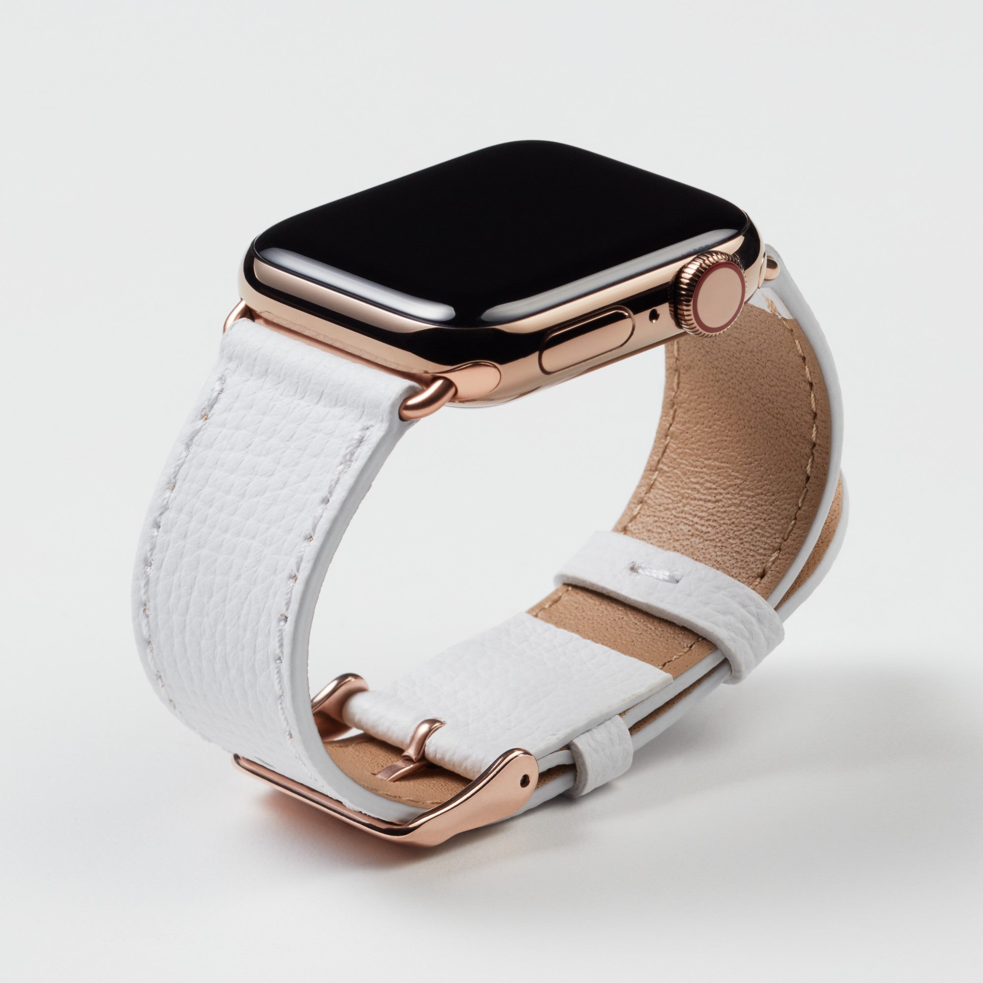 & Buckle | Epsom Leather Apple Watch Band - Ivory