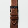 Pin and Buckle Apple Watch Bands - Full Grain Vegetable Tanned Leather - Luxe - Chestnut Brown - Black