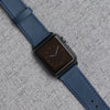Pin and Buckle Apple Watch Bands - Full Grain Vegetable Tanned Leather - Luxe - Cobalt Blue - Black