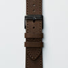 Pin and Buckle Apple Watch Bands - Full Grain Vegetable Tanned Leather - Luxe - Mocha Brown - Black
