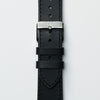 Pin and Buckle Apple Watch Bands - Full Grain Vegetable Tanned Leather - Luxe - Nero Black - Silver