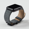 Pin and Buckle Apple Watch Bands - Velour - Suede Leather Apple Watch Band - Pebble Grey - Black
