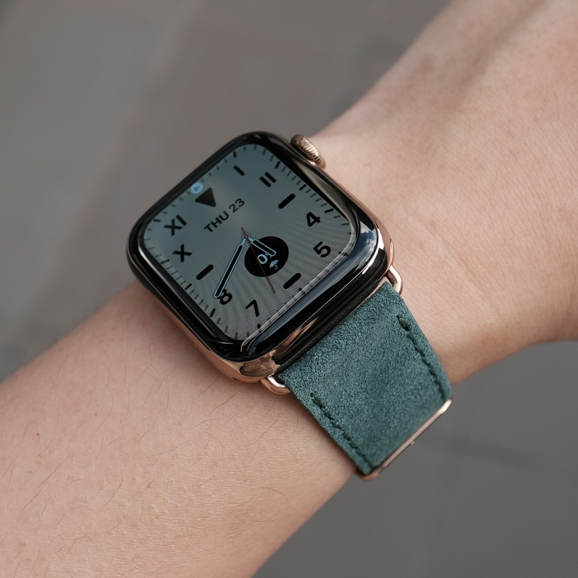 Velour Suede Apple Watch Band - Pine