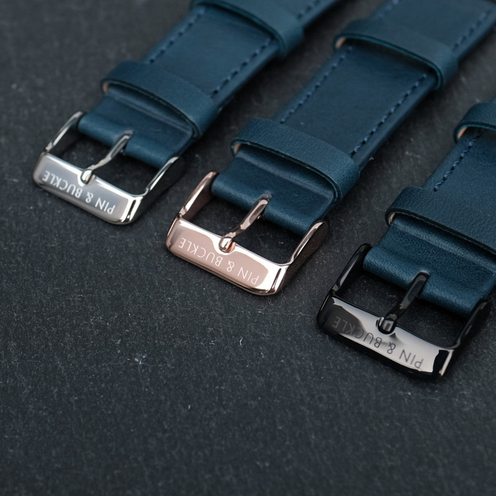 Luxe Leather Apple Watch Band - Cobalt Blue