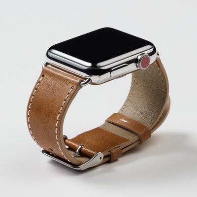 Pin and Buckle Vachetta Leather Apple Watch Band - Patina 90 Days