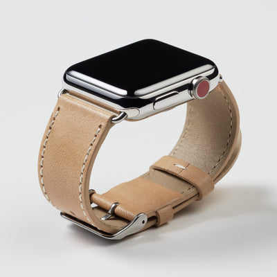 Pin and Buckle Vachetta Leather Apple Watch Band