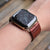 Pin and Buckle - Embossed Full-Grain Leather Apple Watch Bands - Aligator - Mahogany - Gold Series 6